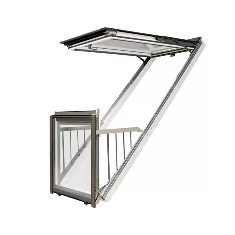 FAKRO White PU Coated Pine Balcony Roof Window (FGH-V W)