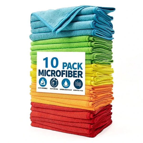 10 PCS Microfiber Cleaning Cloth Multi-Purpose Multifunctional Cleaning Cloth 1