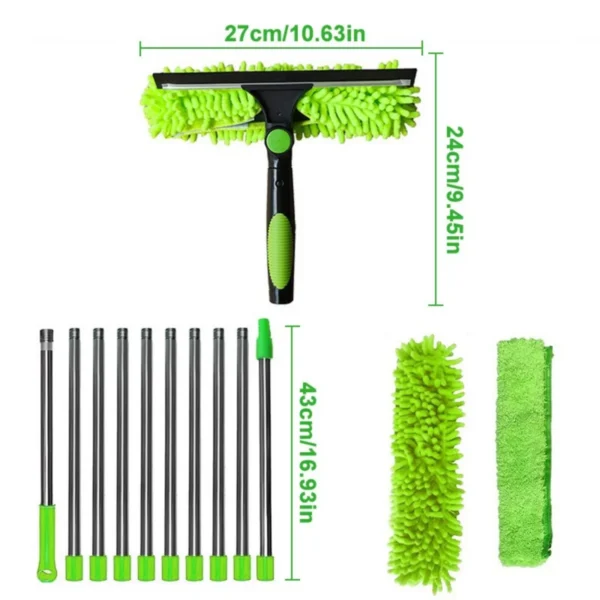 4.5m Telescopic Extendable Window Cleaner Equipment Glass Cleaning Squeegee 1
