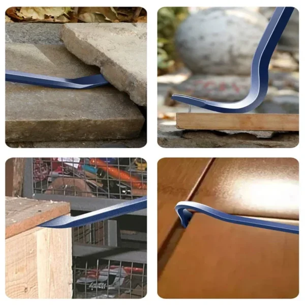 Heavy Duty Crowbar Woodworking Staple Remover Pry Bar Strike Cap Nail Puller Car Repair Tool Construction Hand Disassembly Tool 4